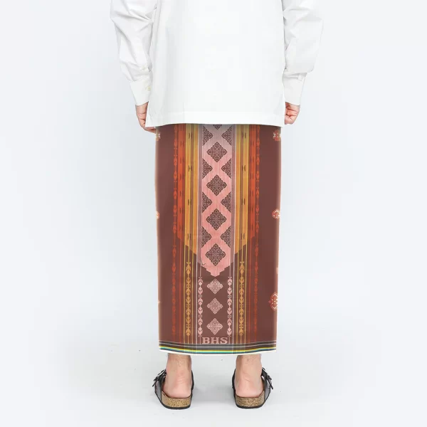 Sarung BHS Classic Gold Motif C48 JGF Coklat 02 - Image 3